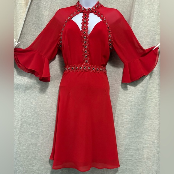 GUESS BY MARCIANO EMBELLISHED CUTOUT MINI DRESS - Picture 12 of 14